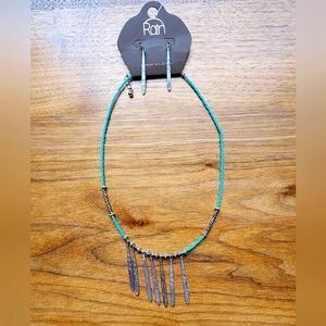 Brand New Rain Necklace and Earring Set